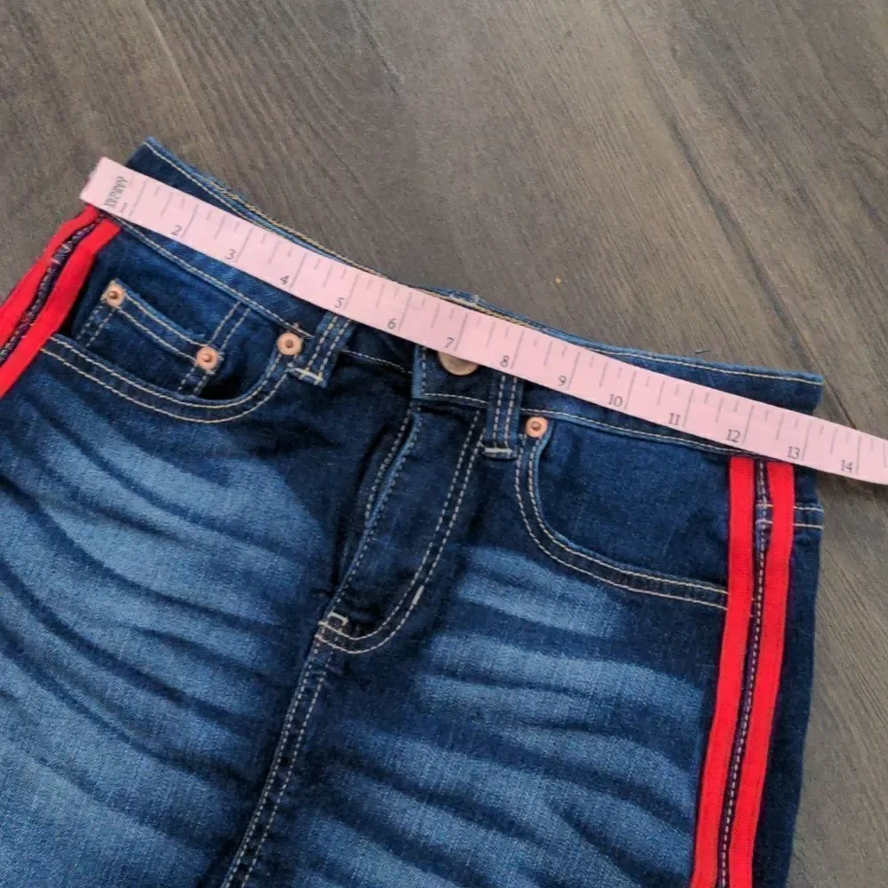 NoBo No Boundaries Denim‎ Skirt with Red Stripes size 5